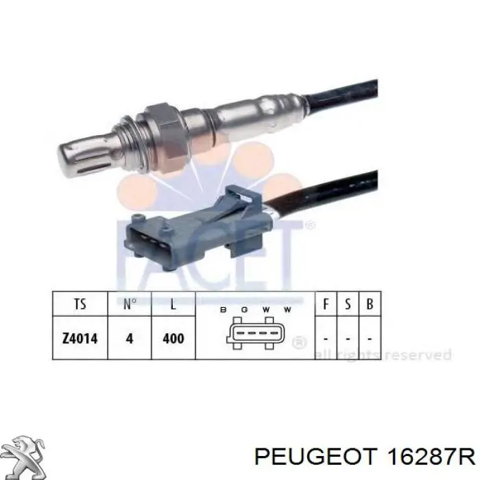 Compre 16287R Peugeot/Citroen Sonda lambda, sensor de oxigênio