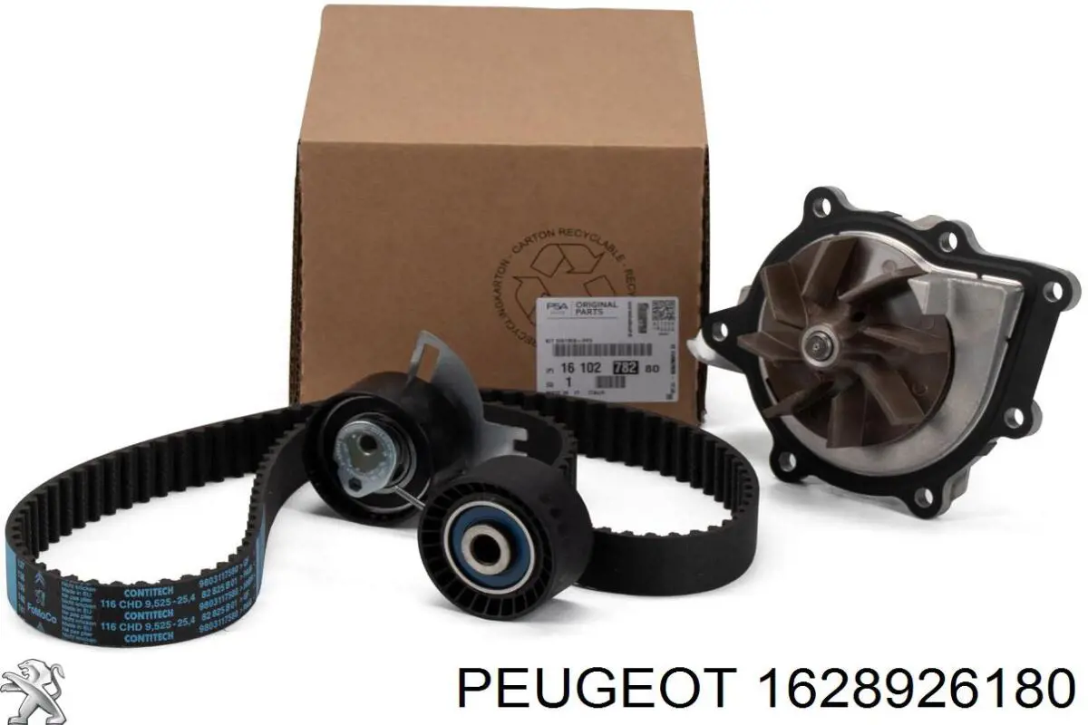 Compre 1628926180 Peugeot/Citroen Correia do mecanismo de distribuição de gás, kit