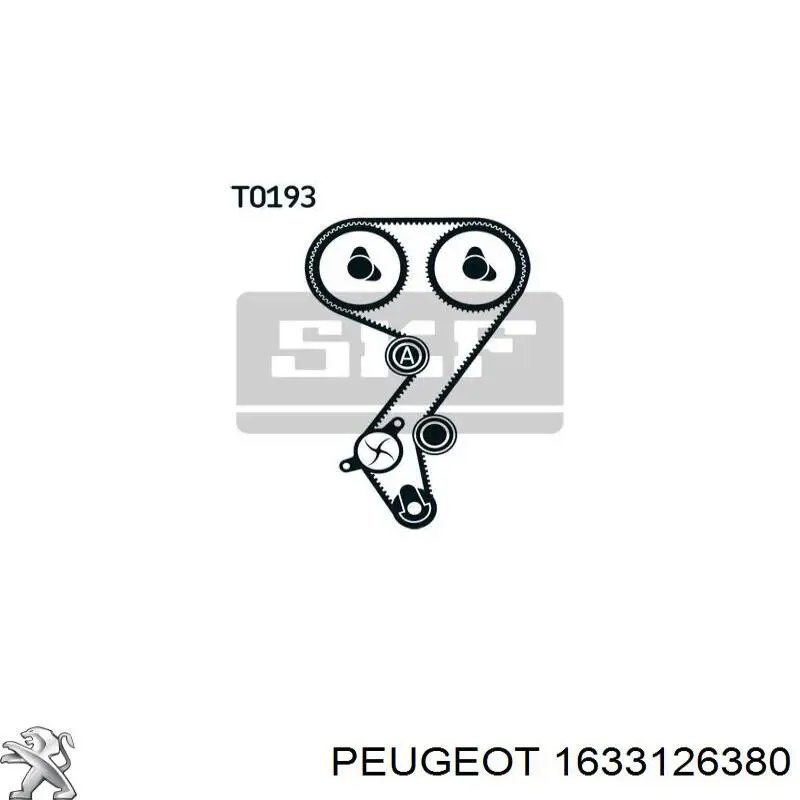 E117122 Peugeot/Citroen Correia do mecanismo de distribuição de gás