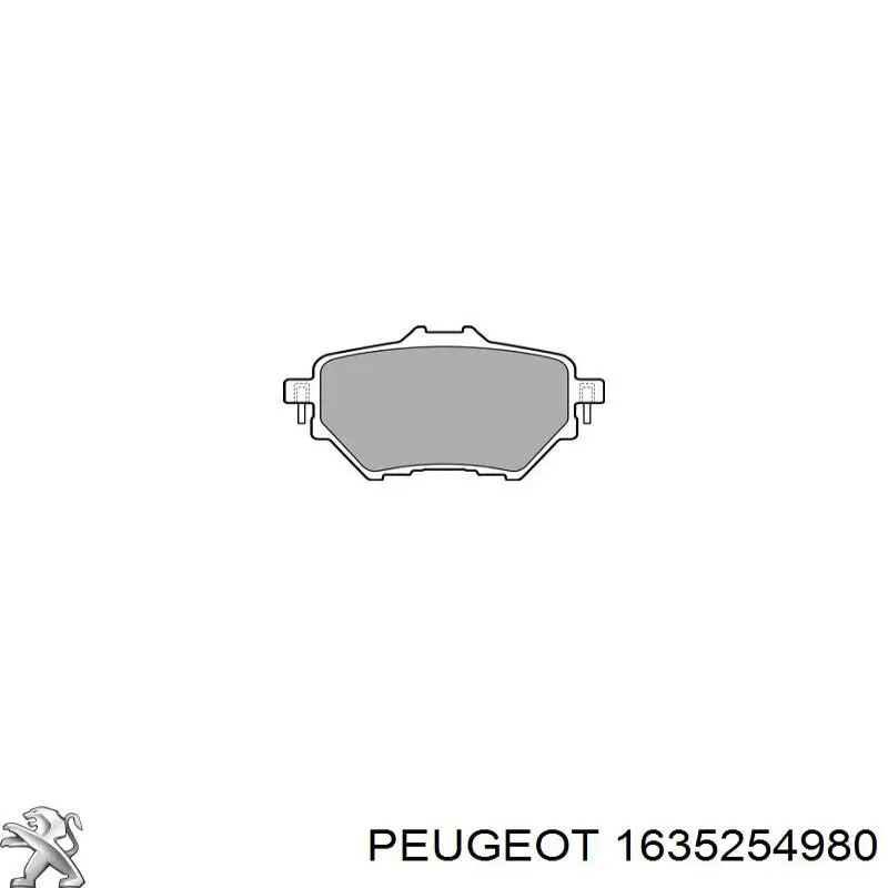 1635254980 Peugeot/Citroen Sapatas do freio traseiras de disco