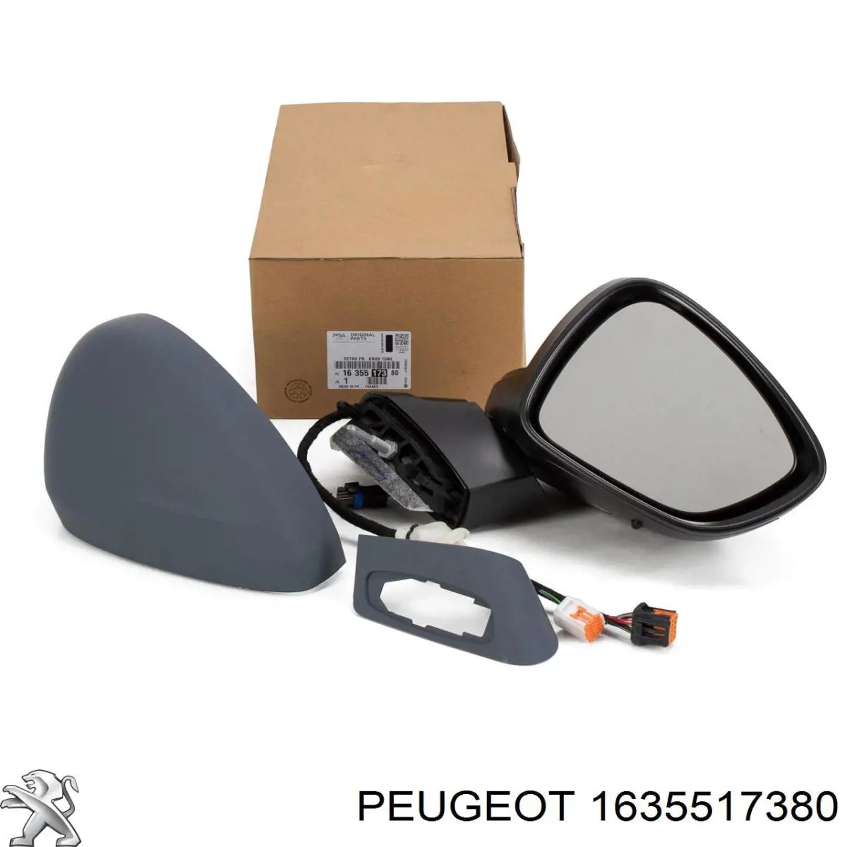 1635517380 Peugeot/Citroen Espelho de retrovisão direito