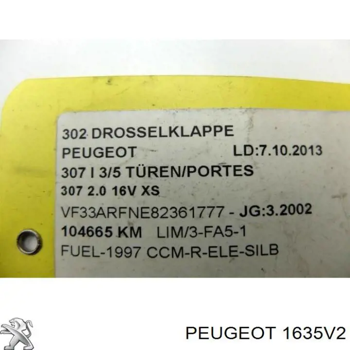  Válvula de borboleta montada Peugeot Expert monovolume (224) (1996 - 2006) 