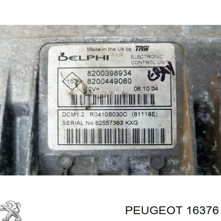 016376 Peugeot/Citroen Tampão CBC/do bloco de cilindros