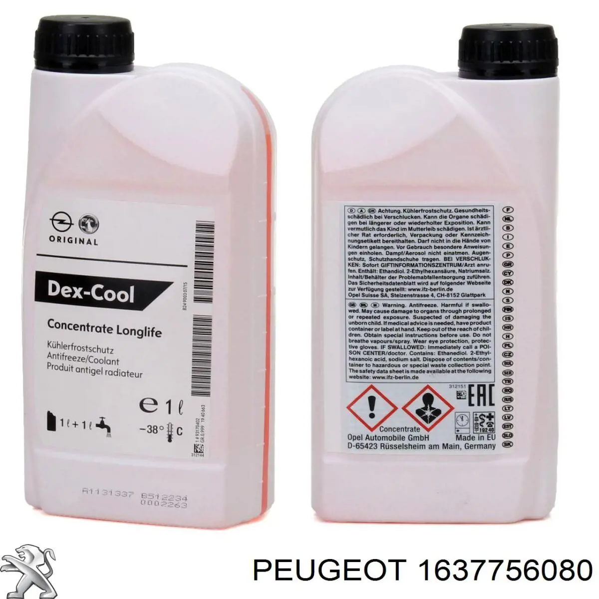 Compre 1637756080 Peugeot/Citroen Fluido de esfriamento