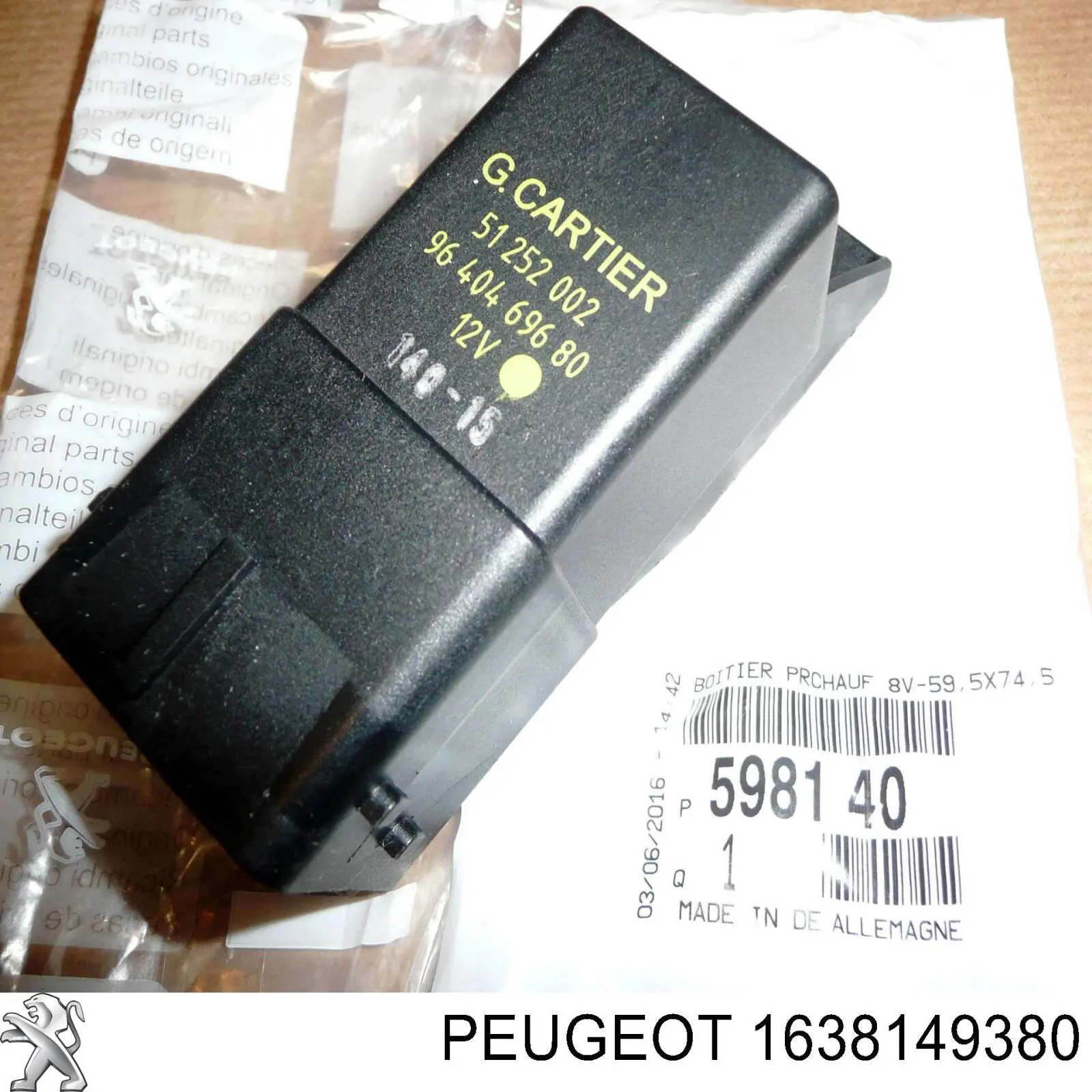1638149380 Peugeot/Citroen Caixa de filtro de combustível