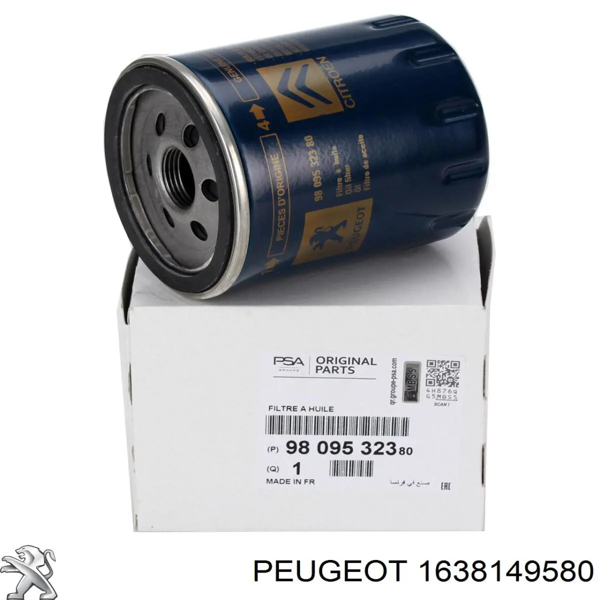 1638149580 Peugeot/Citroen Filtro de combustível