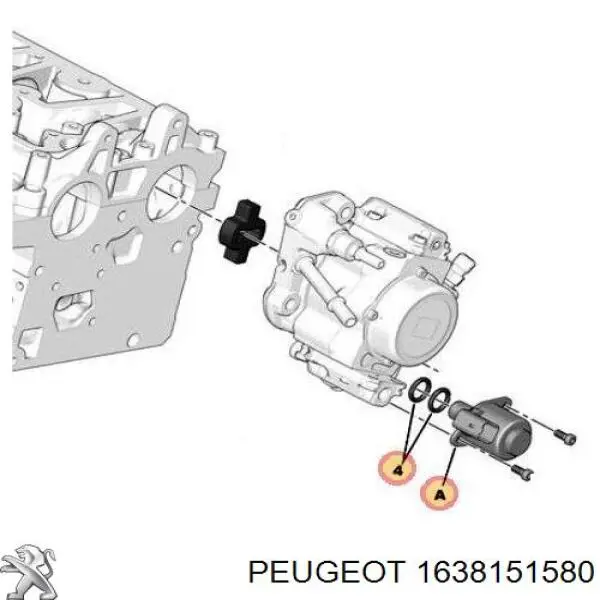 Compre 1638151580 Peugeot/Citroen Válvula de regulação de pressão (válvula de redução da Bomba de Combustível de Pressão Alta) Common-Rail-System