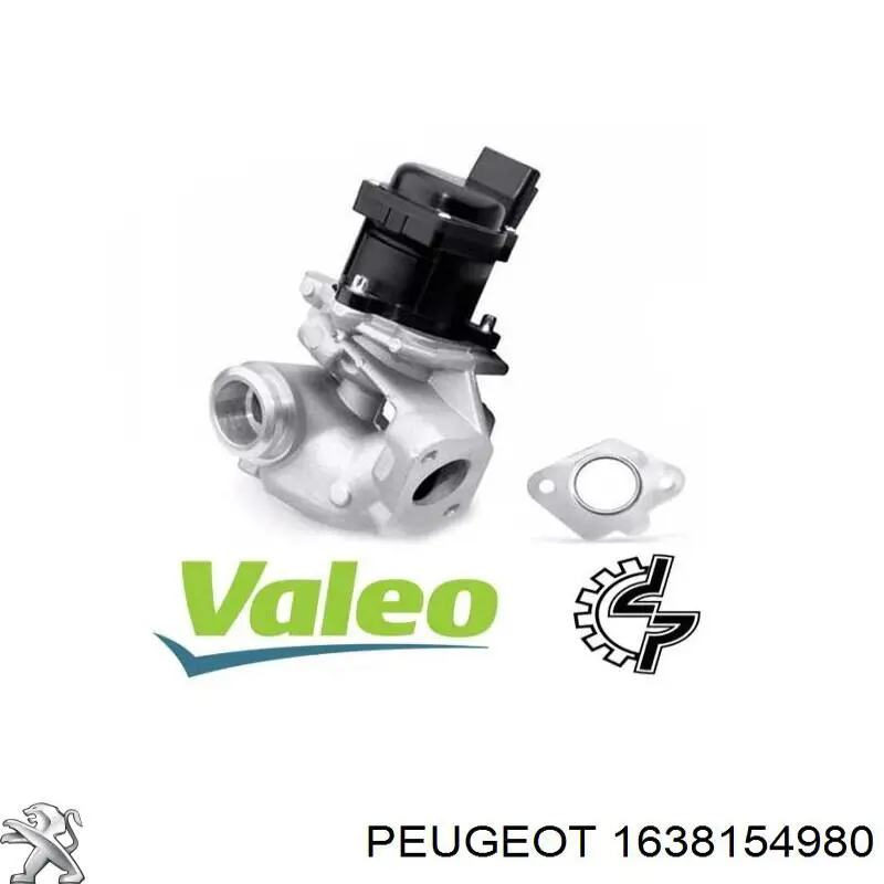 Compre 1638154980 Peugeot/Citroen Válvula EGR de recirculação dos gases