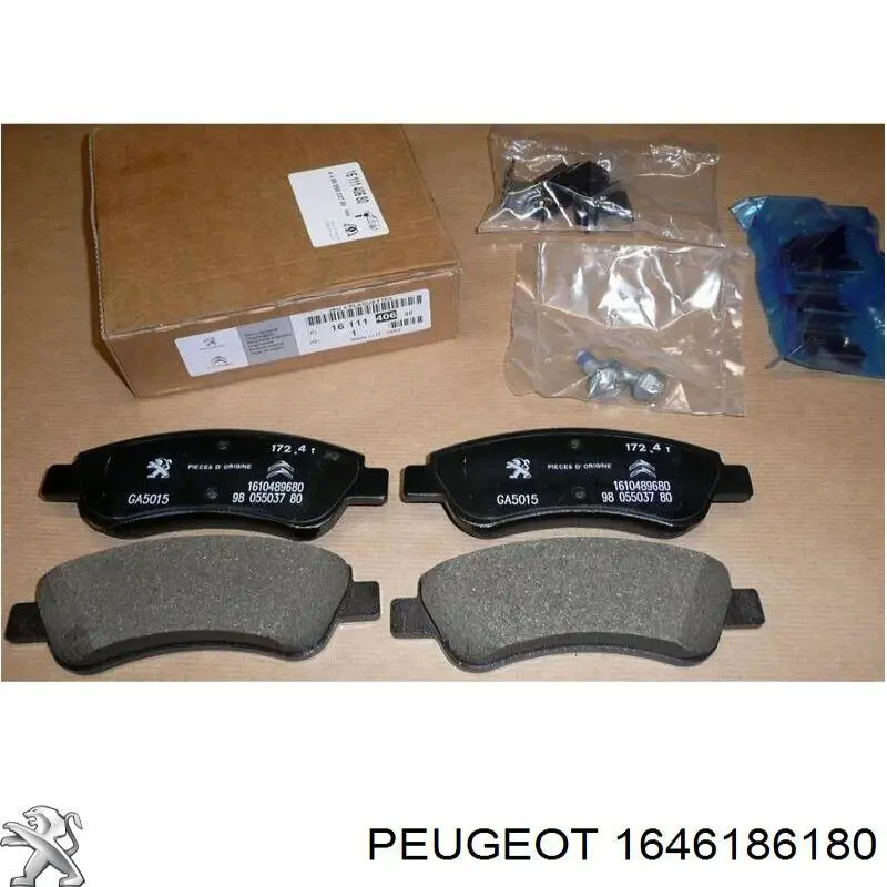 1646186180 Peugeot/Citroen Sapatas do freio dianteiras de disco