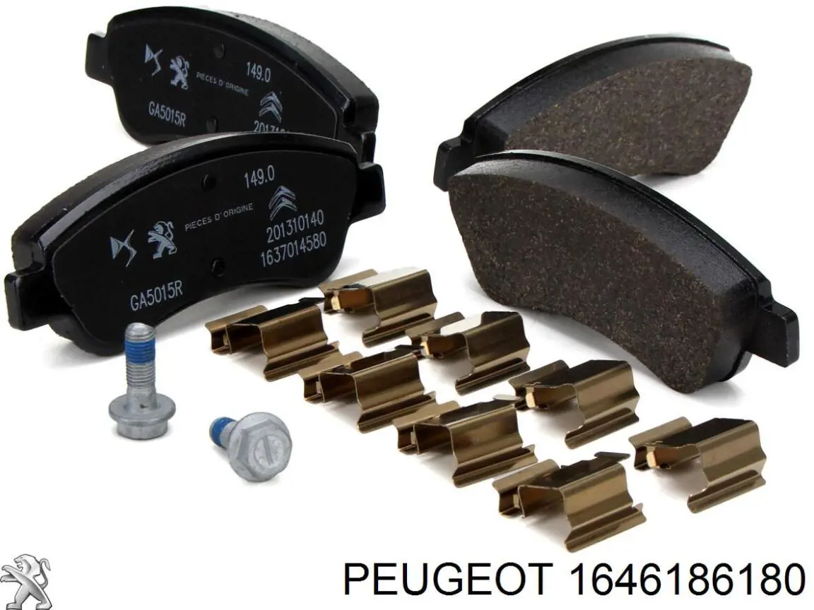 Compre 1646186180 Peugeot/Citroen Sapatas do freio dianteiras de disco