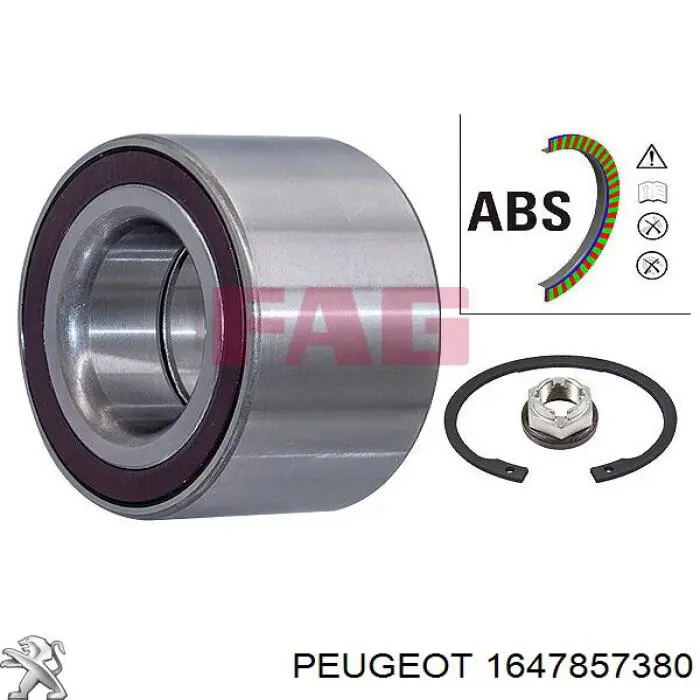 Rolamento de cubo dianteiro Peugeot/Citroen 1647857380 preço, a partir de 45,09 USD