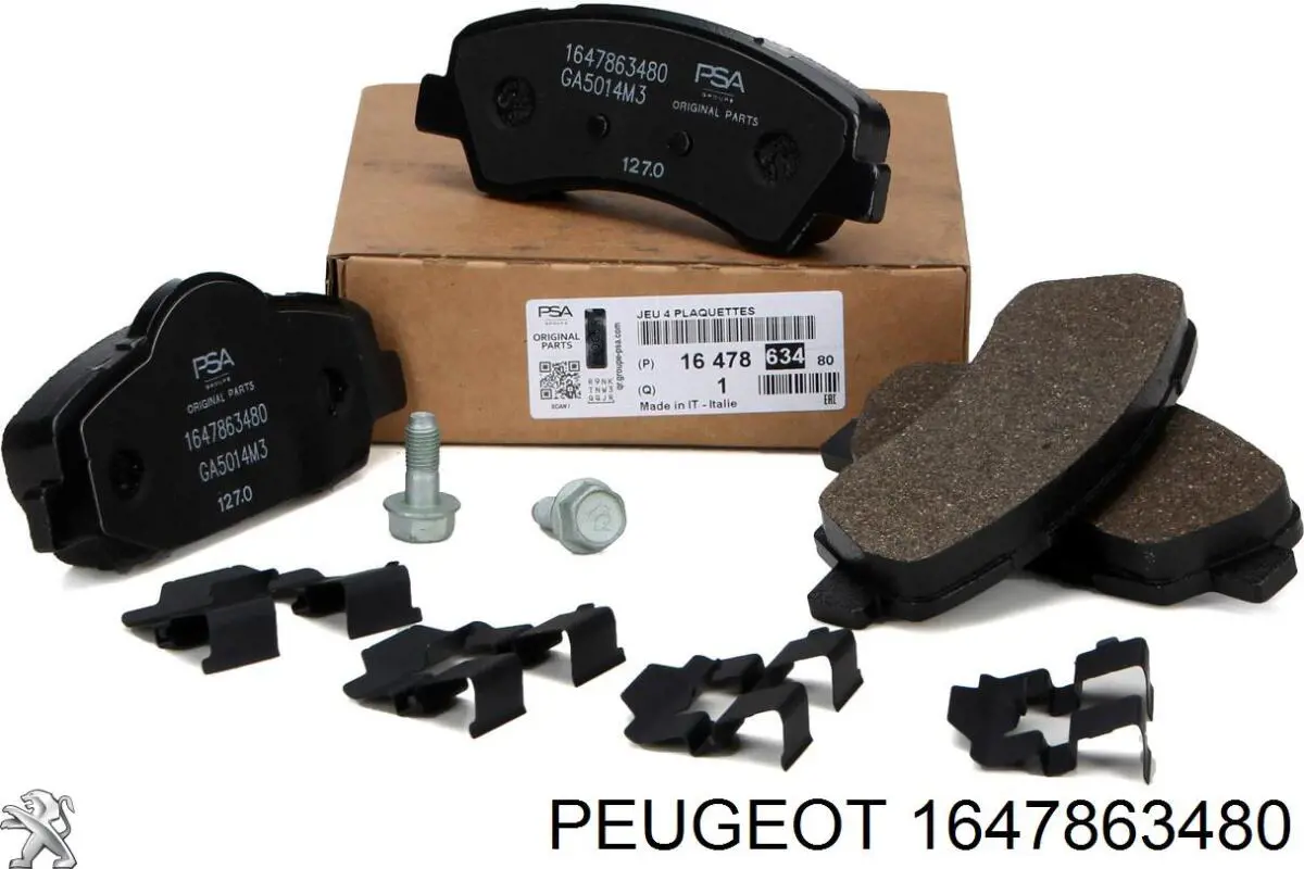 1647863480 Peugeot/Citroen Sapatas do freio dianteiras de disco