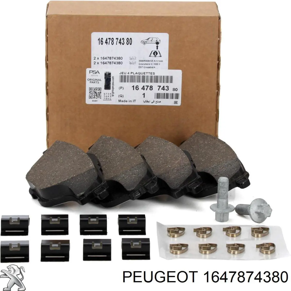 1647874380 Peugeot/Citroen Sapatas do freio traseiras de disco