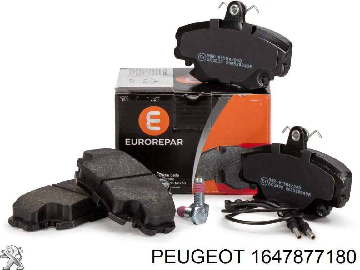 1647877180 Peugeot/Citroen Sapatas do freio dianteiras de disco