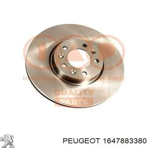 1647883380 Peugeot/Citroen Disco do freio dianteiro