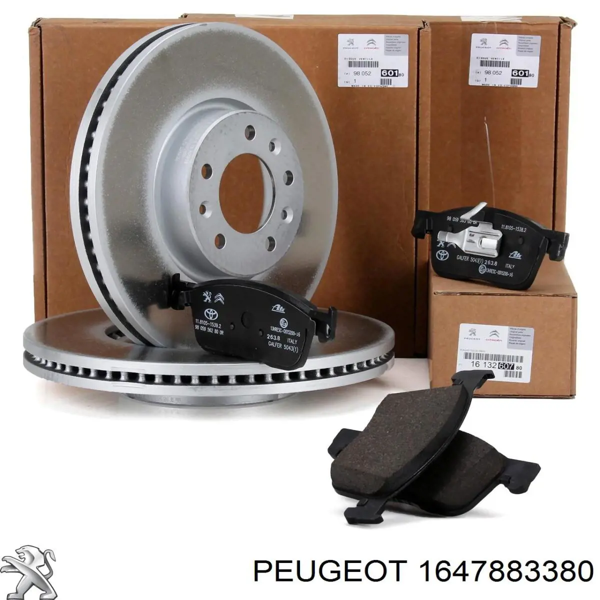 Compre 1647883380 Peugeot/Citroen Disco do freio dianteiro