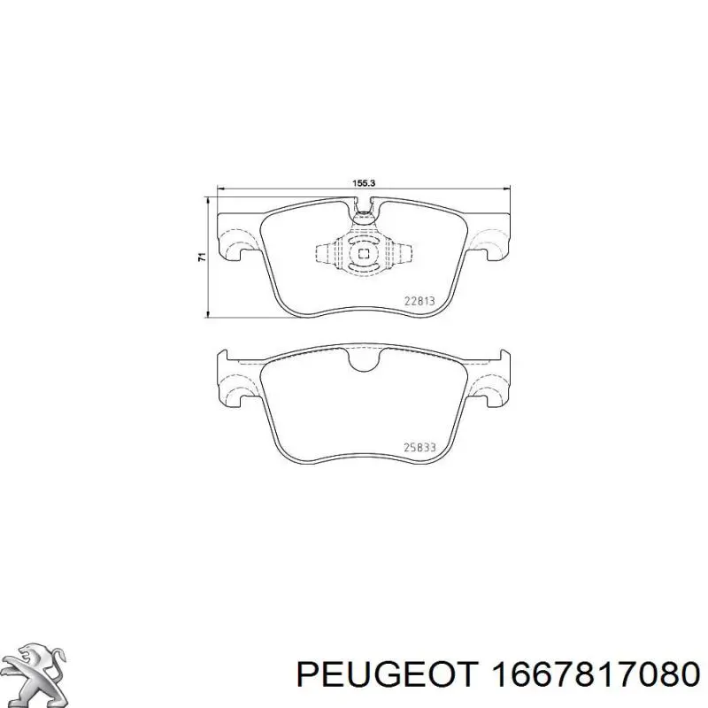 Compre 1667817080 Peugeot/Citroen Sapatas do freio dianteiras de disco