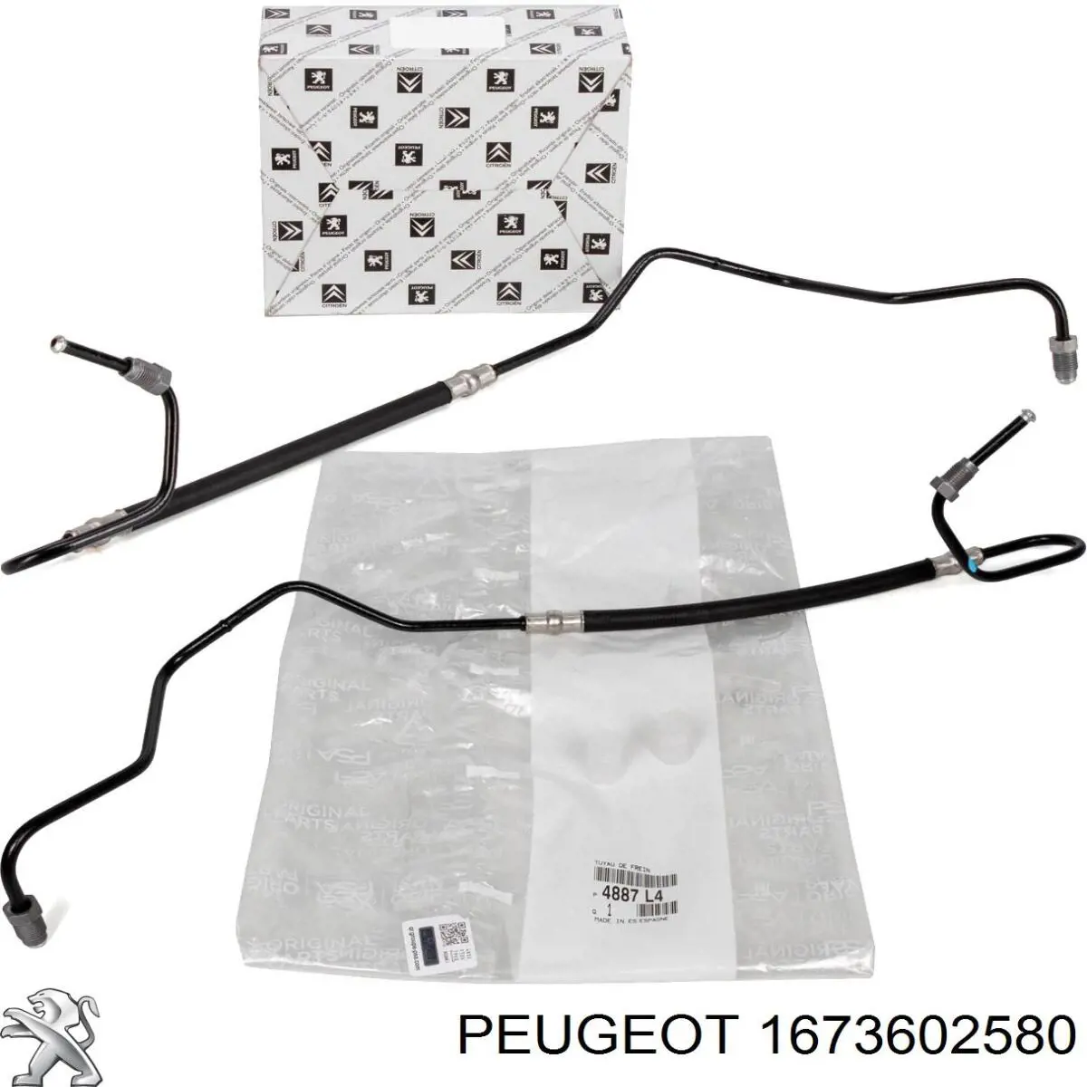 Compre 1673602580 Peugeot/Citroen Tubo do freio traseiro direito