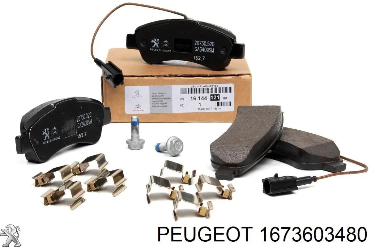 Sapatas do freio traseiras de disco Peugeot/Citroen 1673603480 preço, a partir de 30,58 USD