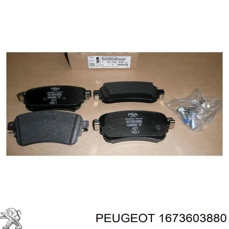 Sapatas do freio traseiras de disco Peugeot/Citroen 1673603880 preço, a partir de 31,17 USD