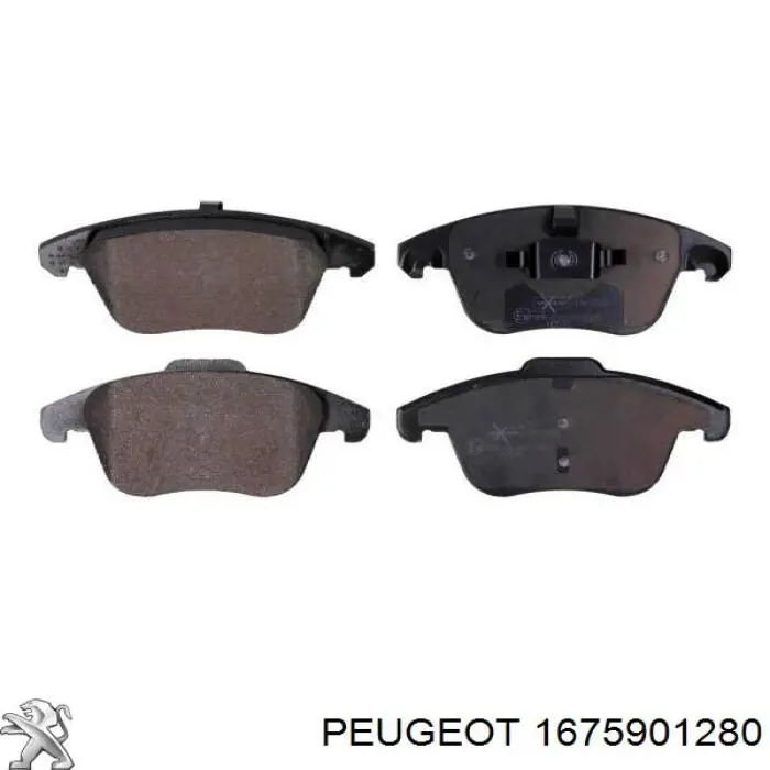 1675901280 Peugeot/Citroen Sapatas do freio dianteiras de disco
