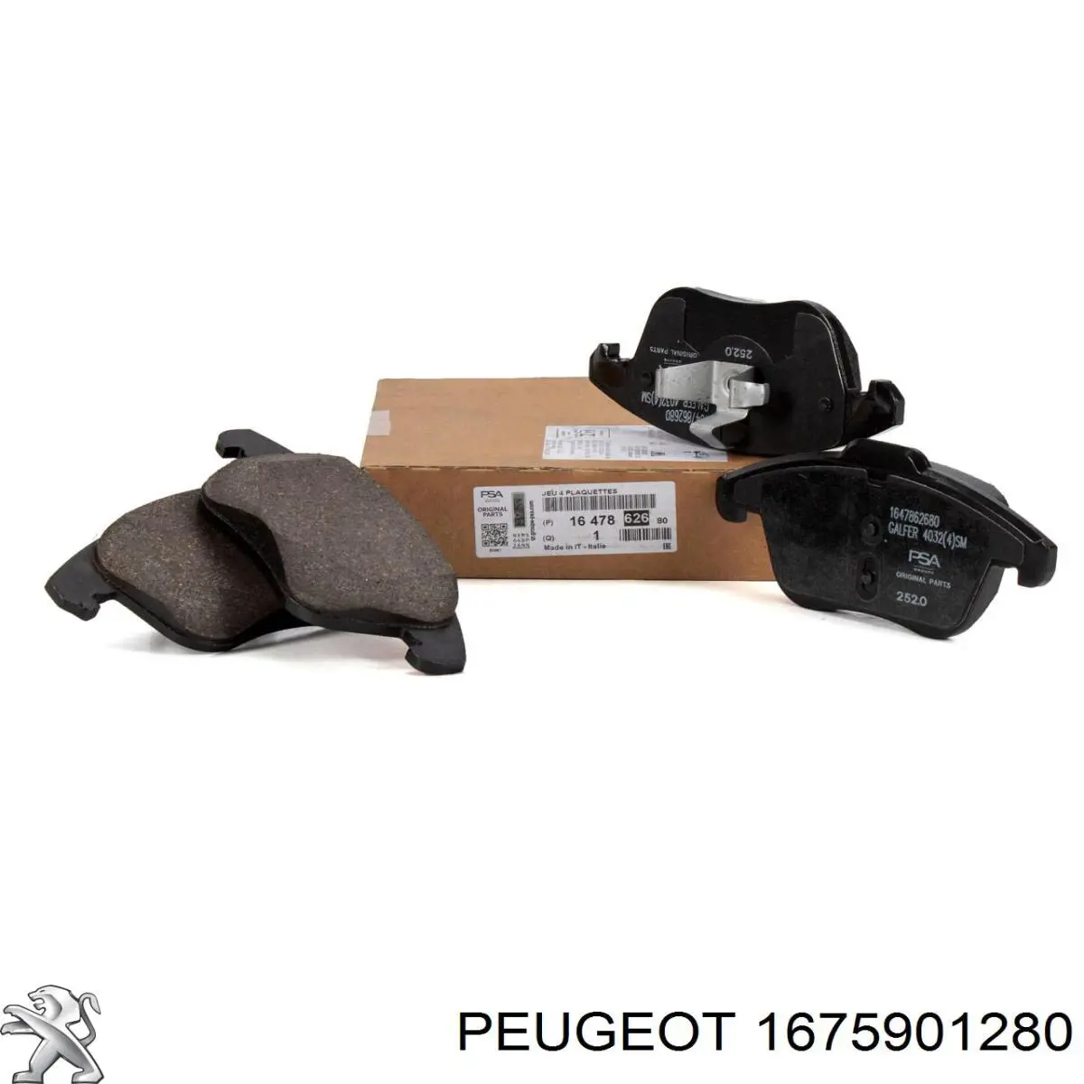 Sapatas do freio dianteiras de disco 1675901280 Peugeot/Citroen