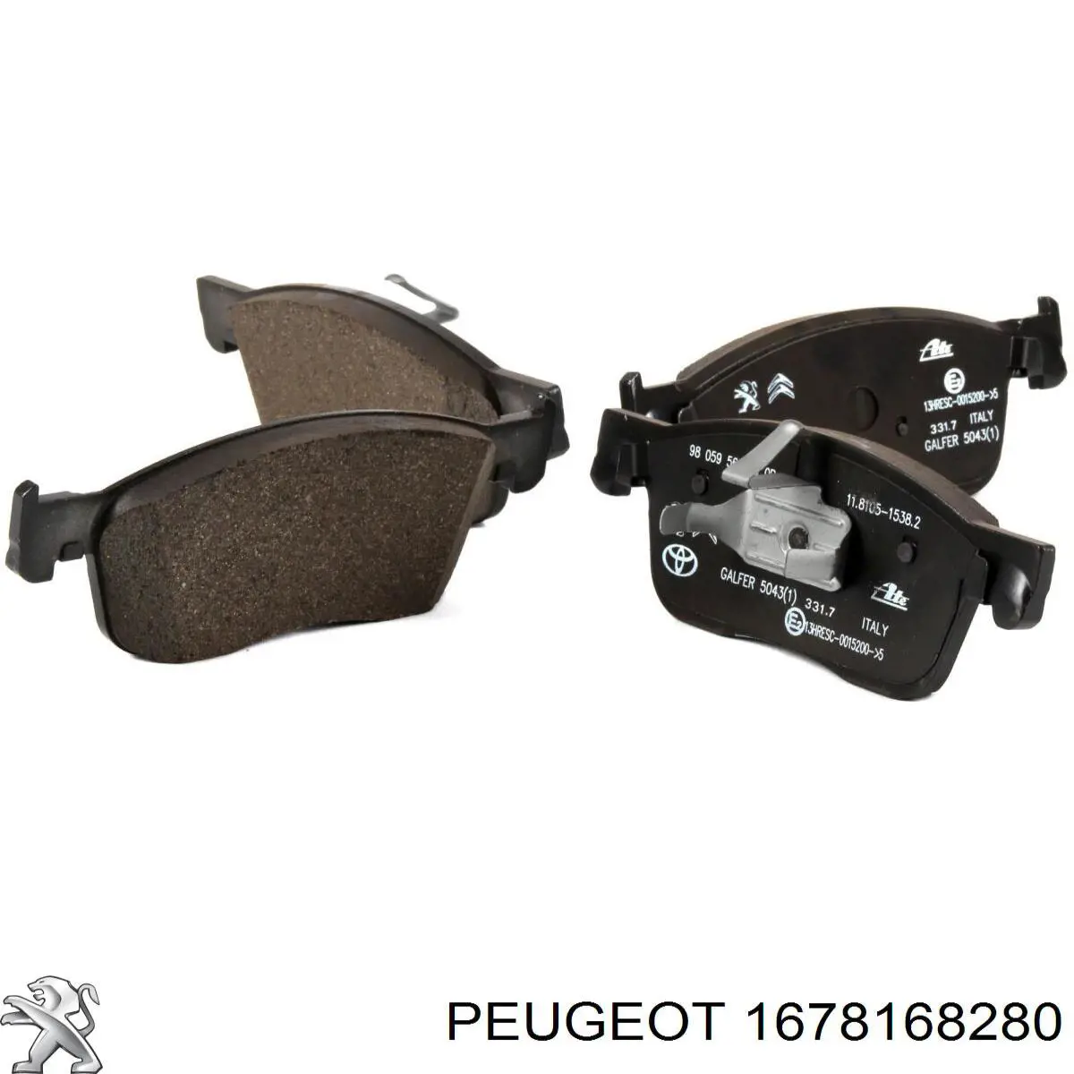 1678168280 Peugeot/Citroen Sapatas do freio dianteiras de disco