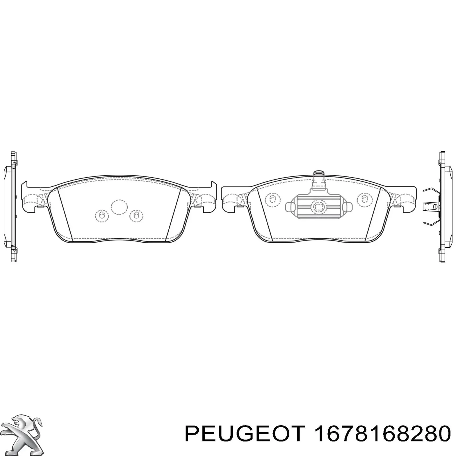 Compre 1678168280 Peugeot/Citroen Sapatas do freio dianteiras de disco
