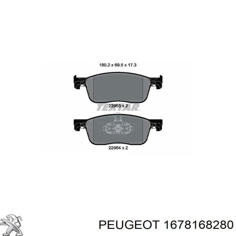 Sapatas do freio dianteiras de disco Peugeot/Citroen 1678168280 preço, a partir de 62,06 USD