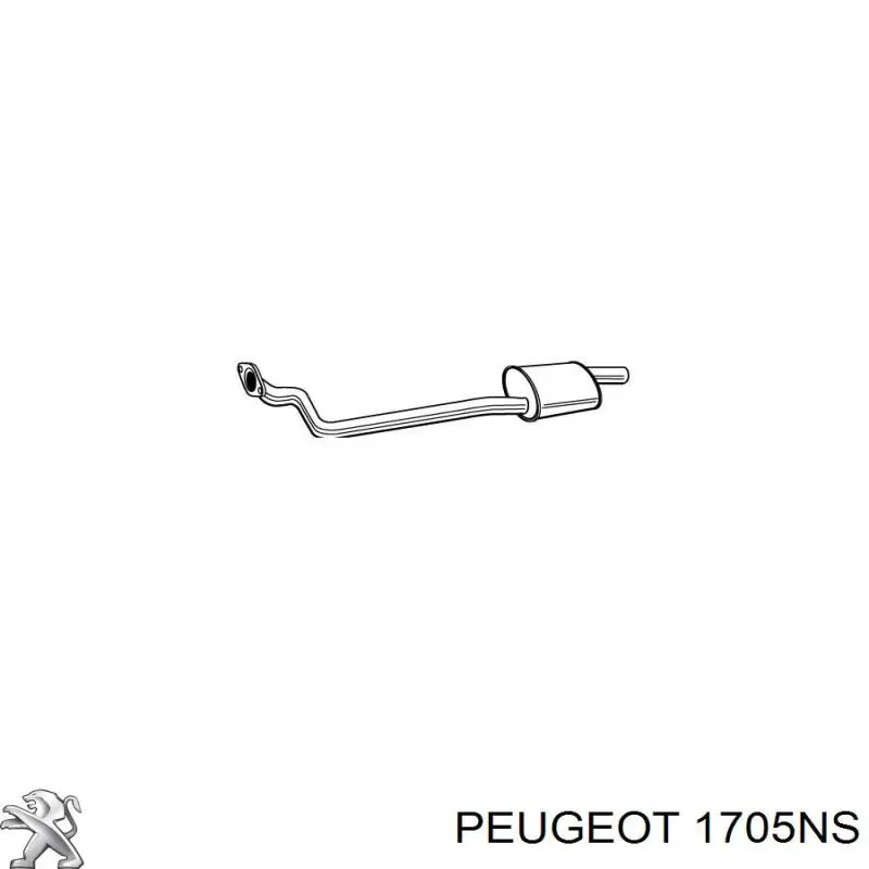 Compre 1705NS Peugeot/Citroen Silenciador, parte dianteira