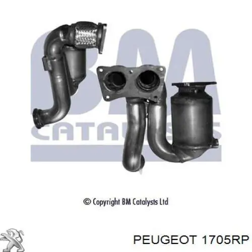 Convertidor - catalisador Peugeot/Citroen 1705RP preço, a partir de 465,51 USD