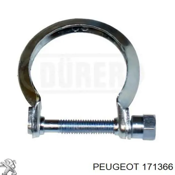 Compre 0000171366 Peugeot/Citroen Braçadeira do silenciador traseira
