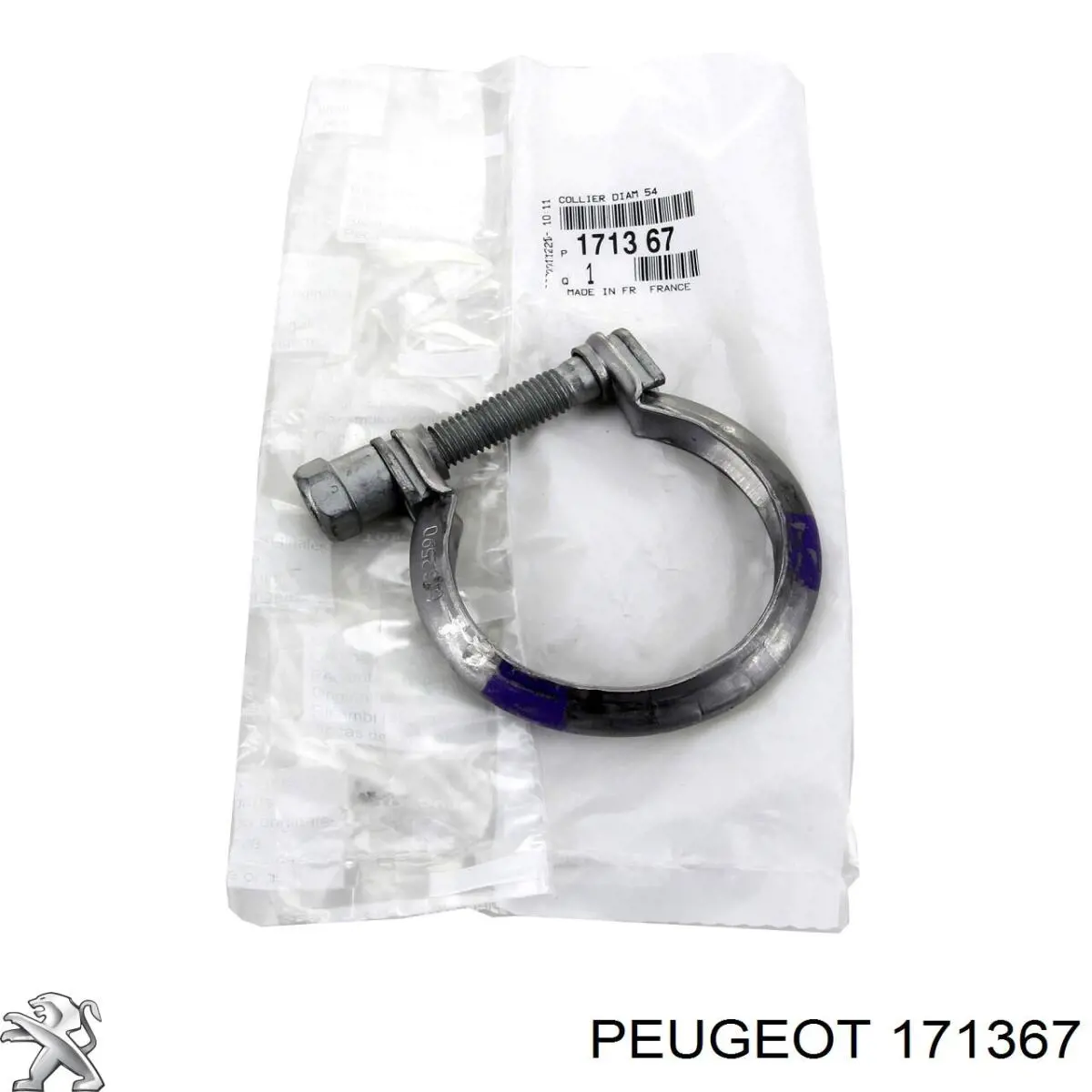 Compre 171367 Peugeot/Citroen Braçadeira de silenciador dianteira