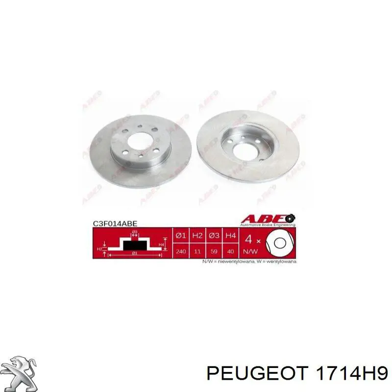 Compre 1714H9 Peugeot/Citroen 