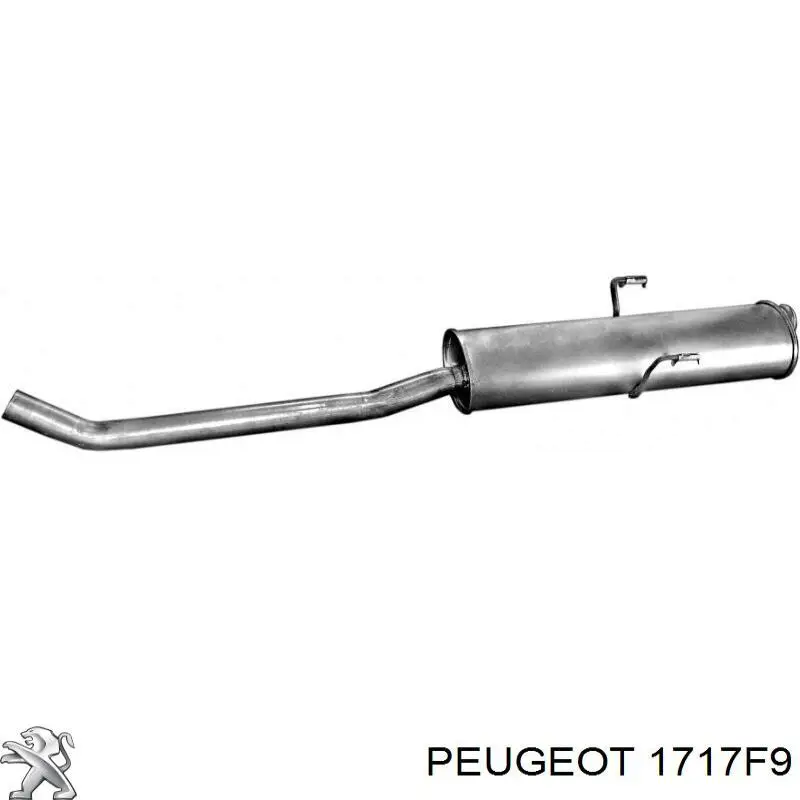 Compre 1717F9 Peugeot/Citroen Silenciador, parte central