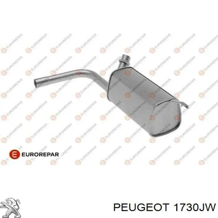 Compre 00001730JW Peugeot/Citroen Silenciador, parte traseira