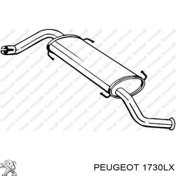 Compre 1730LX Peugeot/Citroen Silenciador, parte traseira