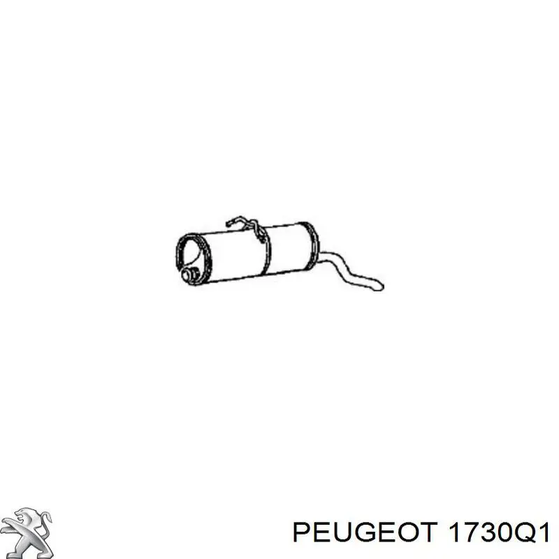 Compre 1730Q1 Peugeot/Citroen Silenciador, parte traseira