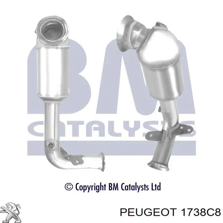 Compre 1738C8 Peugeot/Citroen Convertidor - catalisador