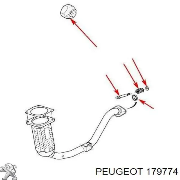 179774 Peugeot/Citroen Vedante de tubo de admissão do silenciador