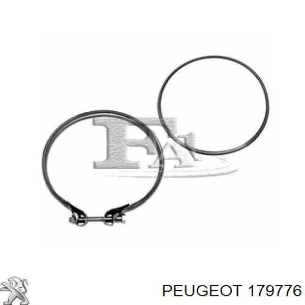 179776 Peugeot/Citroen Braçadeira de silenciador dianteira