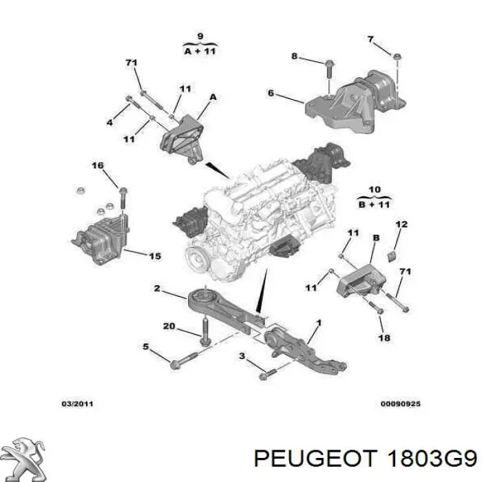  Peugeot/Citroen 1803G9 preço, a partir de 7,60 USD