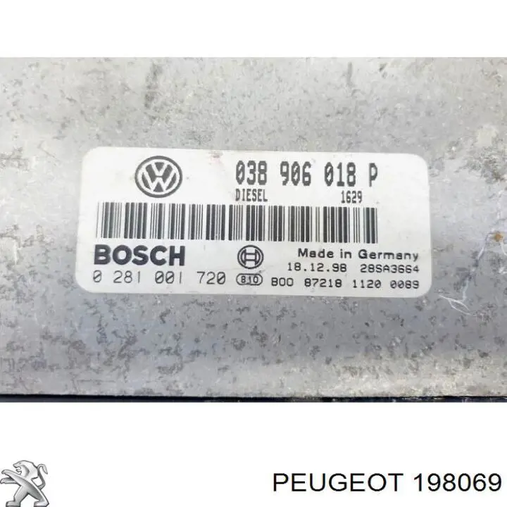 198088 Peugeot/Citroen Injetor de injeção de combustível