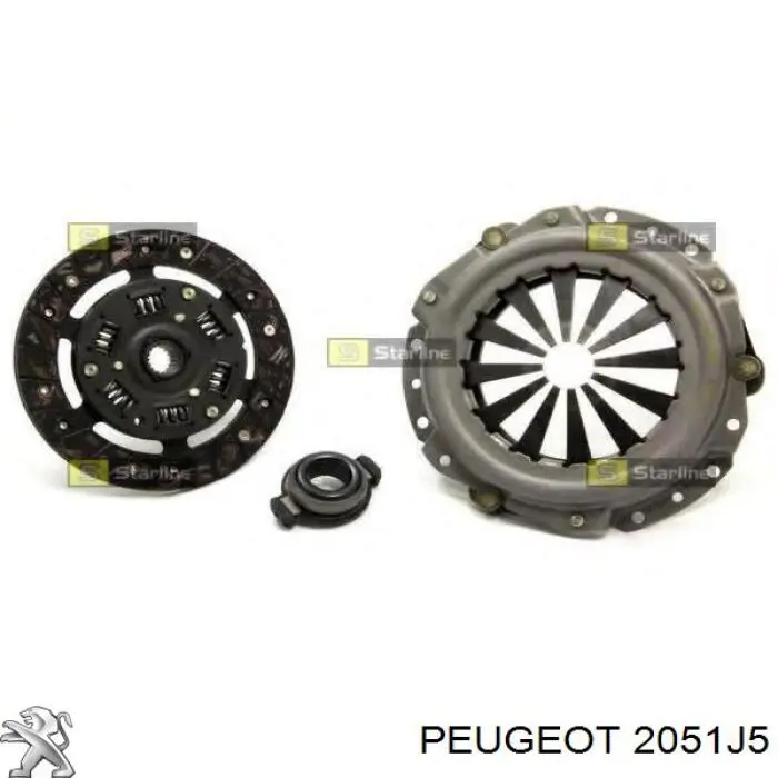 Compre 2051J5 Peugeot/Citroen Kit de embraiagem (3 peças)