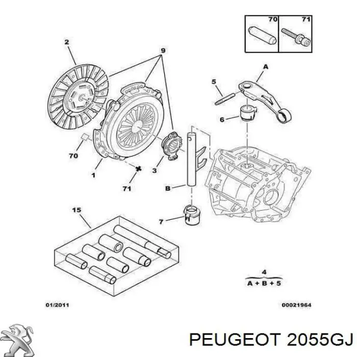 Disco de embraiagem Peugeot/Citroen 2055GJ preço, a partir de  