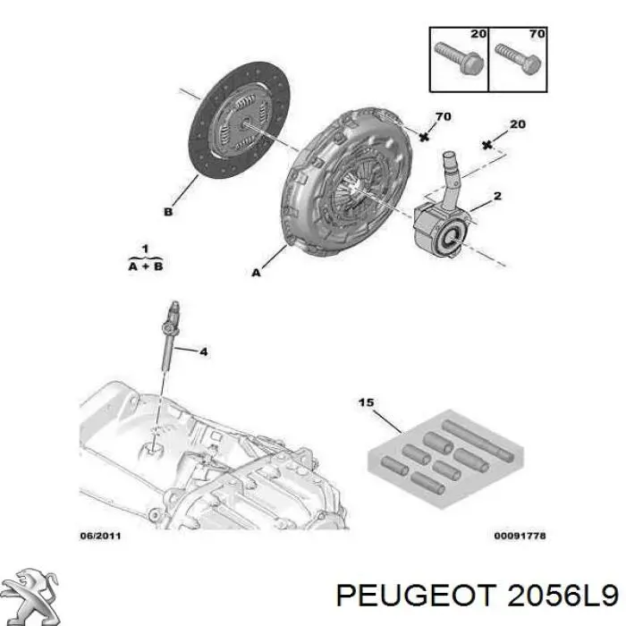  Peugeot/Citroen 2056L9 preço, a partir de 60,54 USD