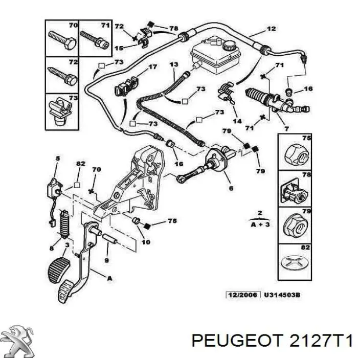 Pedal de embraiagem Citroen Xsara Picasso N68
