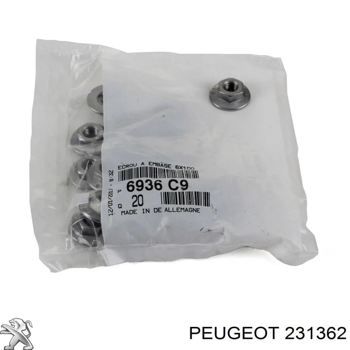 Compre 231362 Peugeot/Citroen Parafuso (porca) de fixação