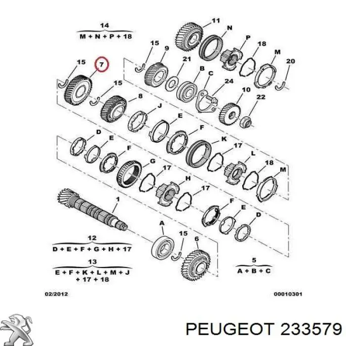 Roda dentada propulsionada de 2ª velocidade Peugeot/Citroen 233579 preço, a partir de 207,21 USD