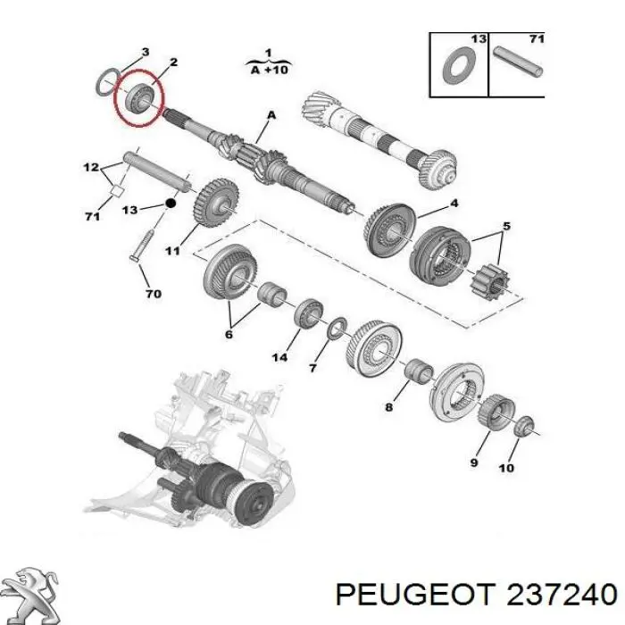 Rolamento da árvore primária da Caixa de Mudança Peugeot/Citroen 237240 preço, a partir de 24,48 USD